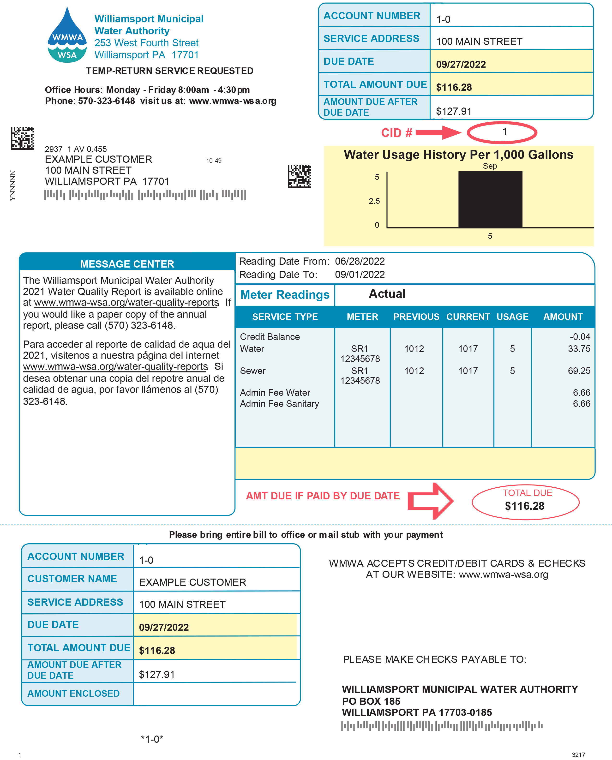 Understanding Your Billing Statement Williamsport Municipal